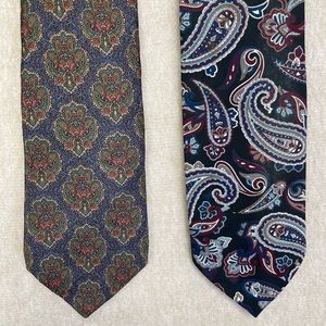 Pair of ties- Norseman patterned, American edition paisley